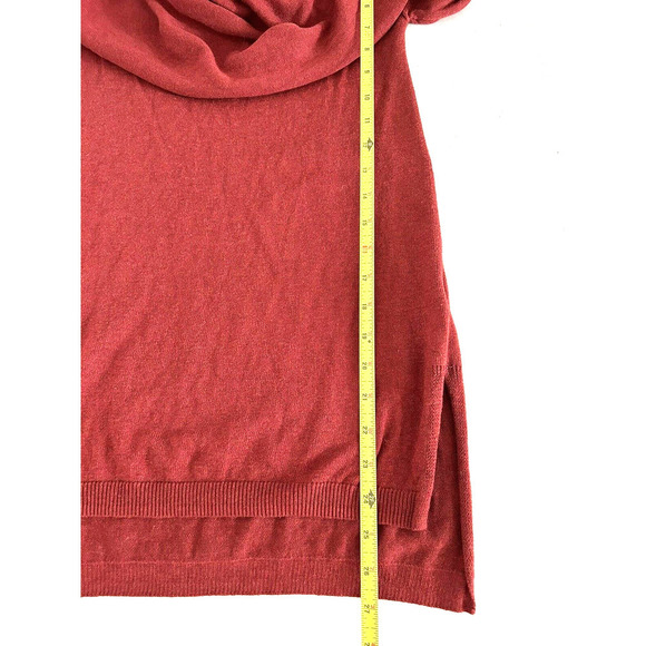 Shrinking Violet | Women's Red Long Sleeve Cowl Neck Tunic Sweater Size XS - Picture 4 of 5